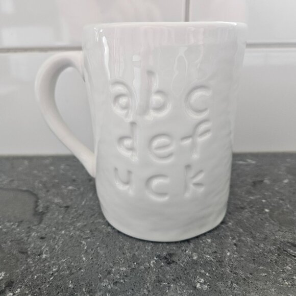 Vilks Stonewear White ABC Mug - Picture 3 of 6